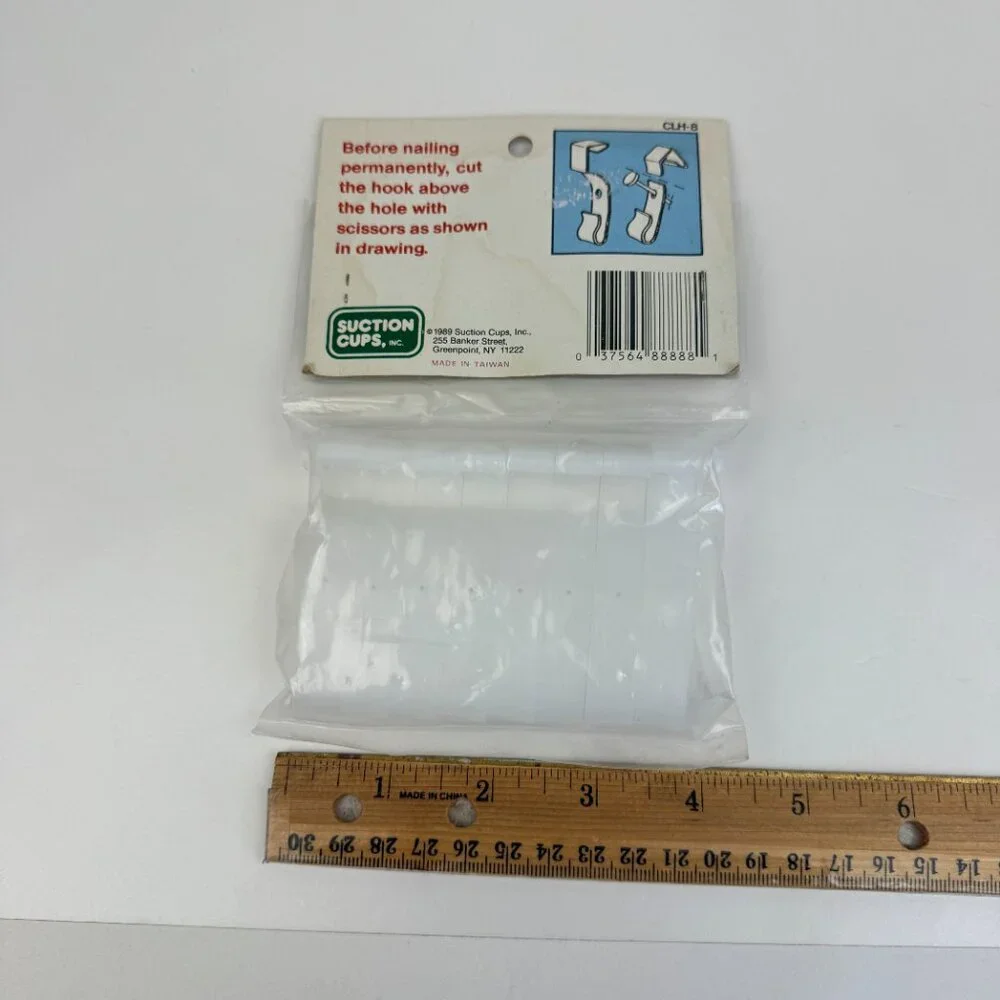 Vtg 1989‎ Sealed Christmas Holiday Outdoor Xmas Lite Light Hooks Plastic 8 Pcs